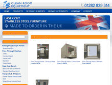 Tablet Screenshot of clean-room-equipment.co.uk